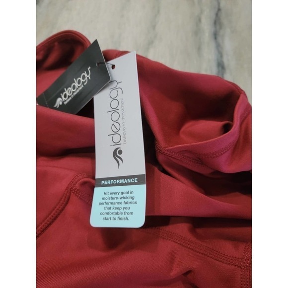 Ideology High Rise Biker Shorts Red Pear Medium - Picture 8 of 9